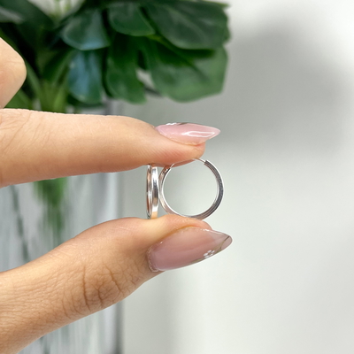 Argollas Lisas 16mm Plata 925