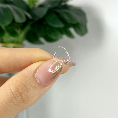 Argollas Lisas 10mm Plata 925