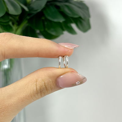 Argollas Lisas 1cm Plata 925