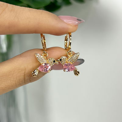 Argollas Colibrí Rosa AD
