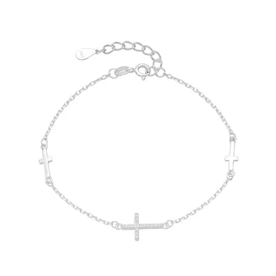 Pulsera Cruces Plata 925