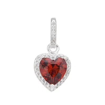 Dije Corazón Rojo Plata 925