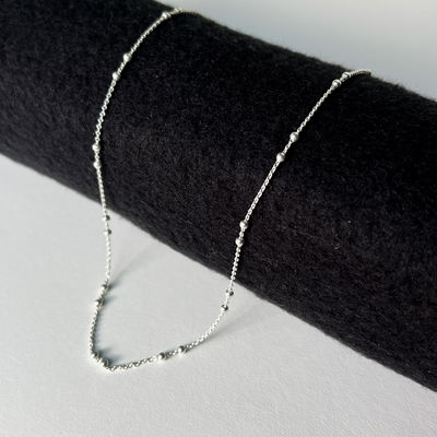Cadena Bolitas Plata 925
