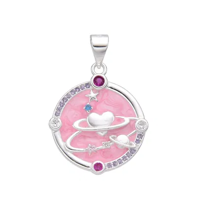 Dije Talismanes Rosa Plata 925