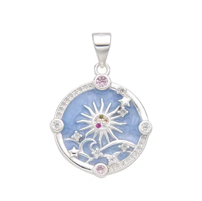 Dije Talismanes Celeste Plata 925