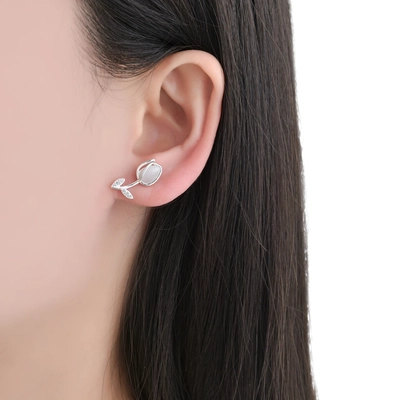 Aros Tulip Plata 925