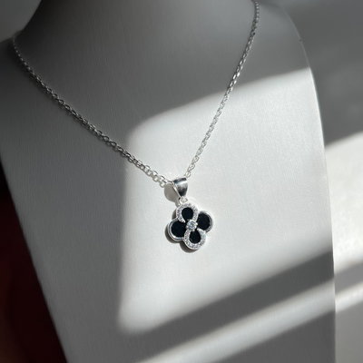 Collar Van Negro Plata 925