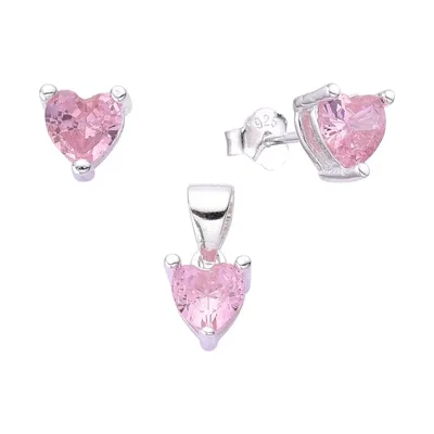 Conjunto Lov Rosa Plata 925