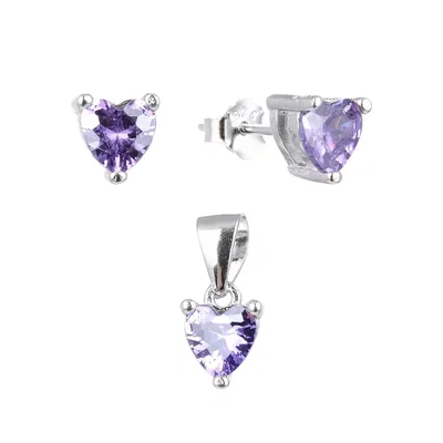 Conjunto Lov Lila Plata 925
