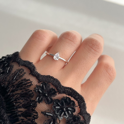 Anillo Gota Plata 925