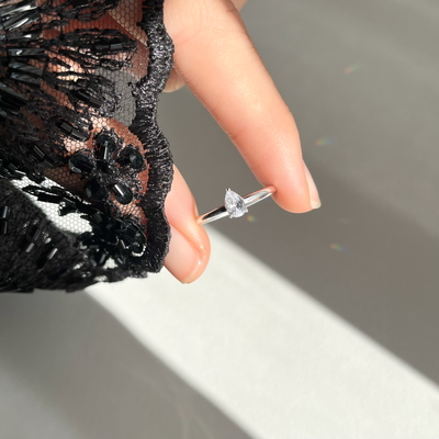 Anillo Gota Plata 925