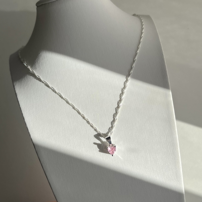 Conjunto Lov Rosa Plata 925