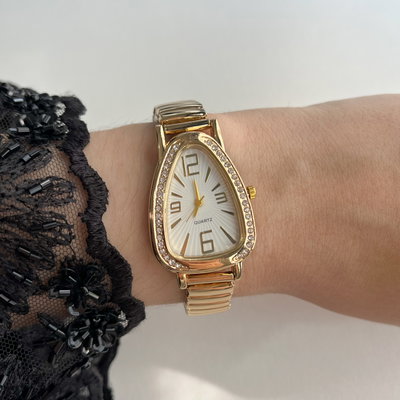 Reloj Serena Gold Blanco Shinny