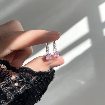 Aros Aida Rosa Plata 925