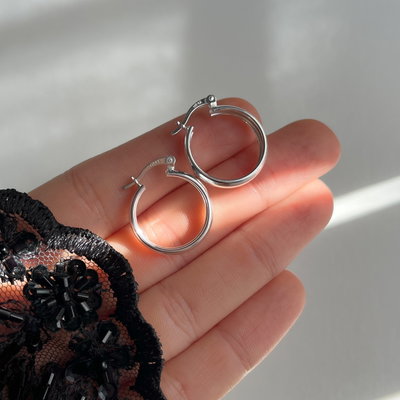 Argollas Priscila 20mm Plata 925