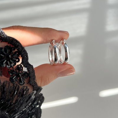 Argollas Priscila 20mm Plata 925