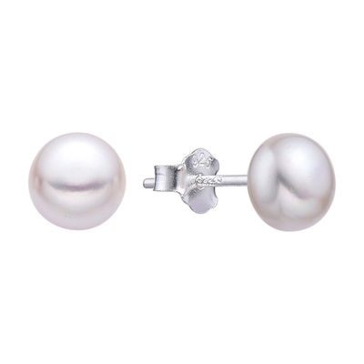 Aros de perlas 6mm Plata 925
