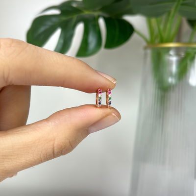 Argollitas Penny Plata rosé 9mm