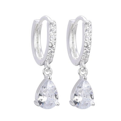 Argollas Gota 12 mm Plata 925