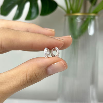 Aros Huggies Vivi 9mm Plata 925