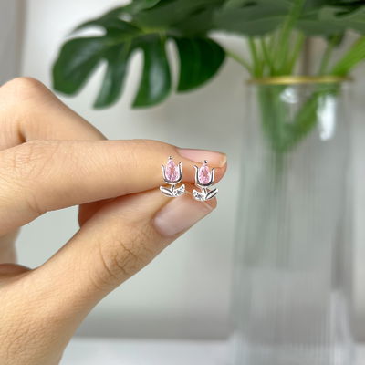 Aros Rosita Plata 925