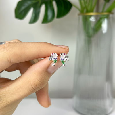 Aros Ariel La Sirenita Plata 925