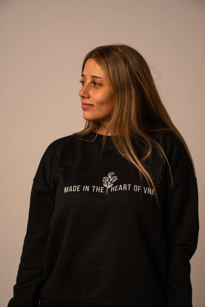 BUZO RUSTICO HEART NEGRO 
