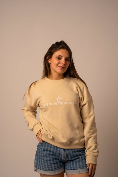 BUZO RUSTICO HEART BEIGE