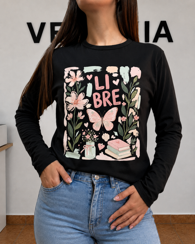 REMERA MANGA LARGA LIBRE PINK