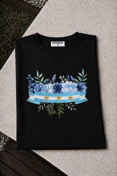 REMERA NEGRA ARG RAMOS