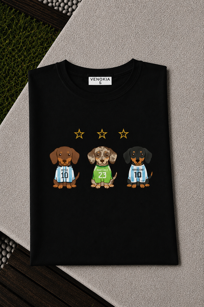 REMERA NEGRA SALCHIS ARG 