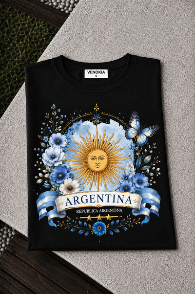 REMERA NEGRA REPUBLICA ARG