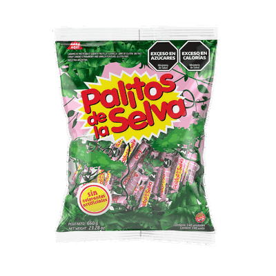 Caramelos palitos de la selva