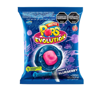Chupetines pops azules chicle