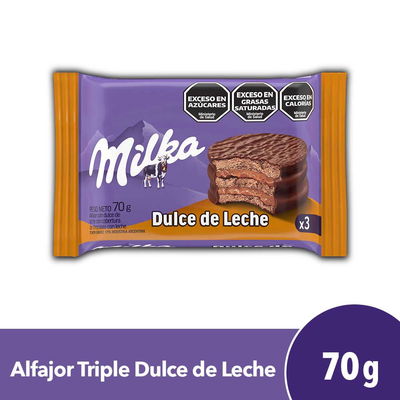 Alfajor Milka Dulce de Leche triple