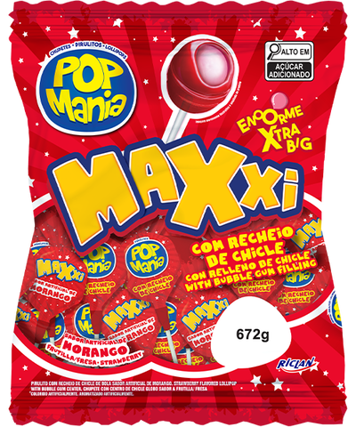Chupetines maxxi morango