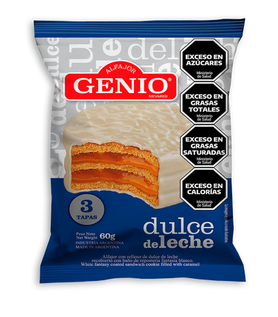Alfajor genio blanco 