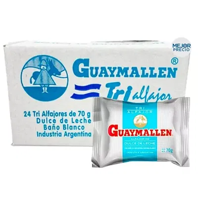Alfajor Guaymallén triple blanco 