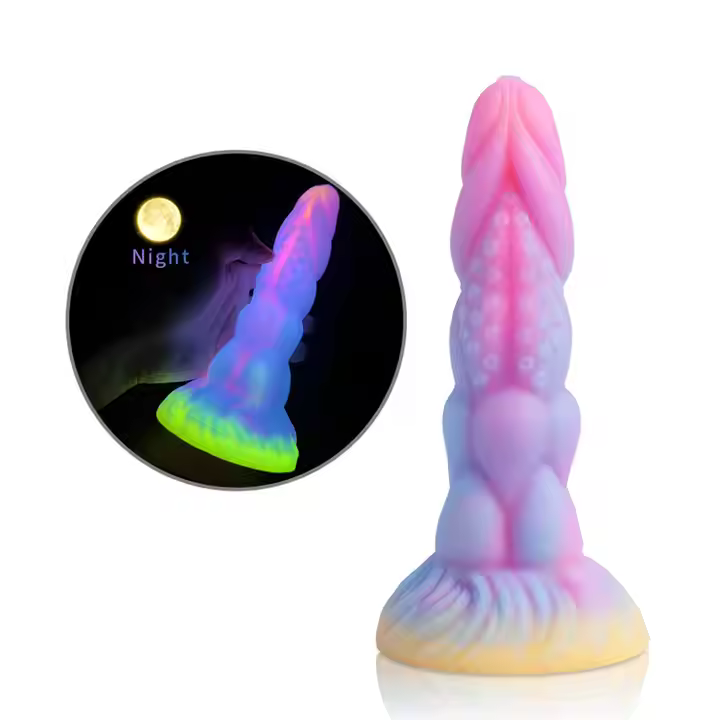 Dildo Monstruoso Dragón Fluo con ventosa 