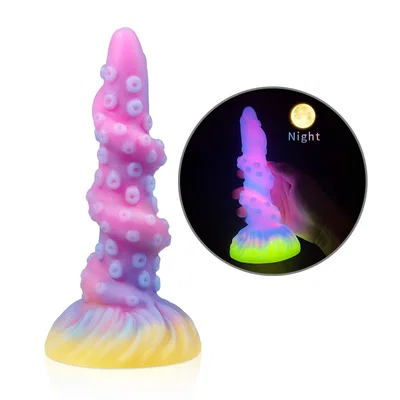 Dildo Monstruoso Pulpo Fluo con ventosa 