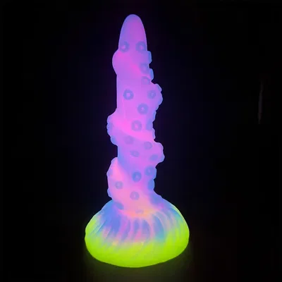 Dildo Monstruoso Pulpo Fluo con ventosa 
