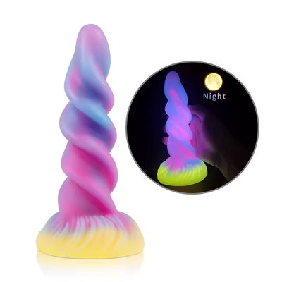 Dildo Monstruoso Unicornio Fluo con ventosa 