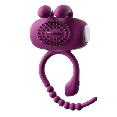 Anillo vibrador ajustable conejo con textura