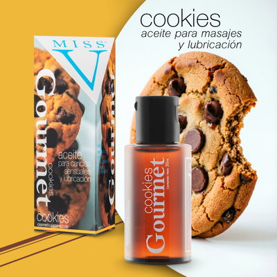 Miss v Gourmet Cookies comesible -aceite para masajes y lubricante