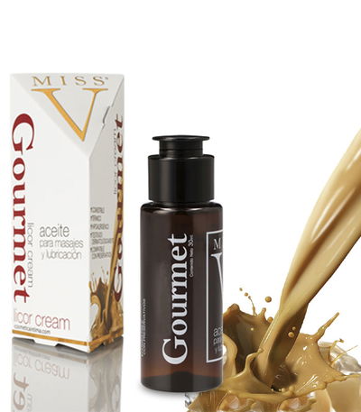 Aceite para masajes y Lubricante intimo sabor Licor de Crema MISS V