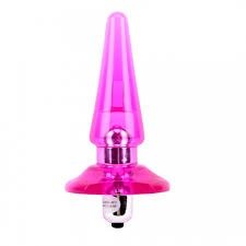 Plug anal con vibración rosa