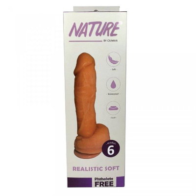 Dildo Realistico Nature 6 con Ventosa 20x5,5