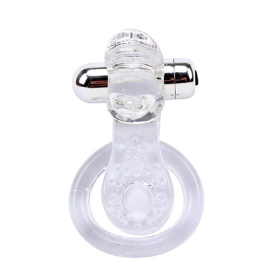 Anillo vibrador doble con lengua