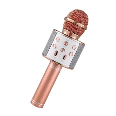 MIC 21007 Microfono Karaoke efecto de voz Rosa Gold