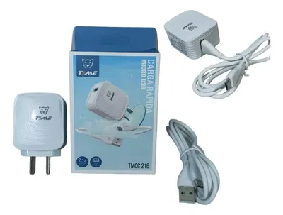Cargador Time V8 2.1A Con Cable Desmontable 